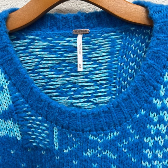 Revolve X Free People Snow Day Pullover Sweater in Frozen Lake Combo XL Dress - Picture 4 of 9